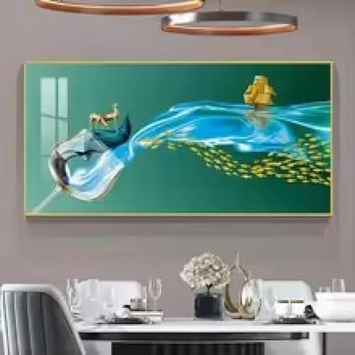 Peinture pour salon moderne impressions abstraites verre à vin toile art mural deco 50x100cm