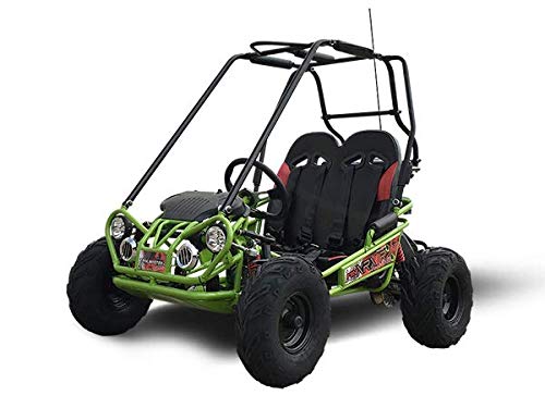 Trailmaster Mini XRX/R+ Go Kart with Reverse Top of The line. Age up to 10 Years Old Pedals and Seats Adjust (Green)