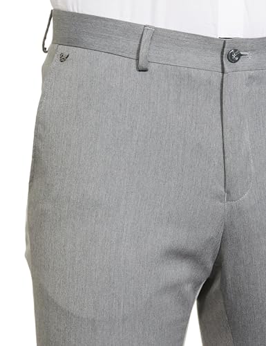 Image of Blackberrys Men's Polyester Blend Solid Slim Fit Formal Trousers