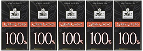 Slitti Tavoletta Grancacao 100% - 5 Pacchi da 50 g...