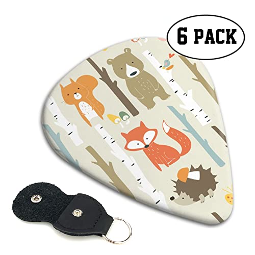 FUCVNPZ Lot de 6 médiators en celluloïd, animaux mignons en style dessin animé, médiators fins, moyens et lourds pour… - Les Beatles, Paul McCartney, John Lennon, RIngo Starr, George Harrison FUCVNPZ Lot de 6 médiators en celluloïd, animaux mignons en style dessin animé, médiators fins, moyens et lourds pour… – Image 5