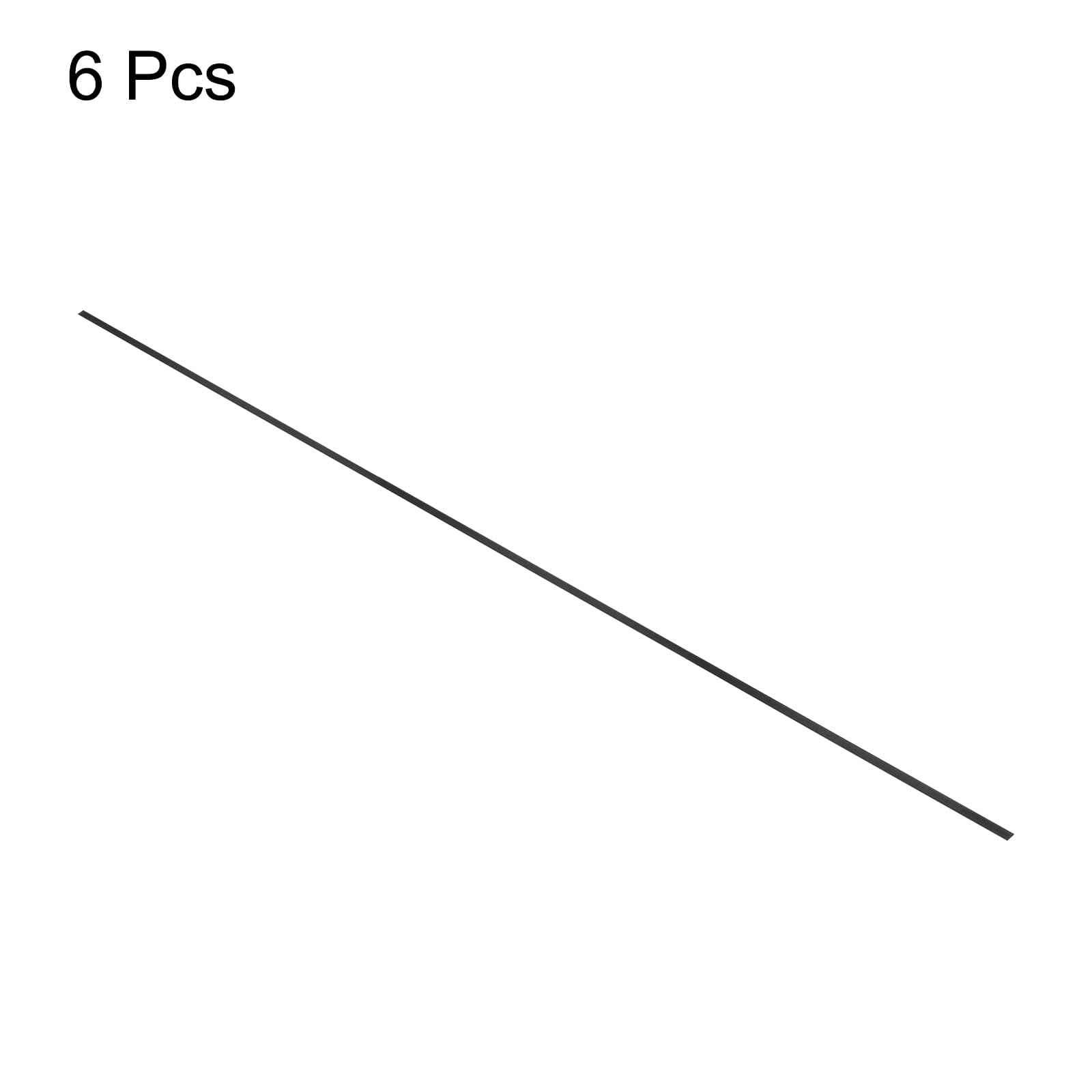 QUARKZMAN 6 Pièces Bande en Fibre de Carbone 1x5mm 600mm de Longueur | Barres Plates en Fibre de Carbone Pultrudées, pour Cerfs-Volants Avions RC