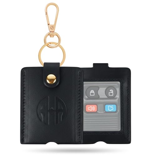 Image of Leather Keys Sleeve for Broken Car Key Loop Replacement - Cute Keychain Cover - Protector, Holder for Men & Women