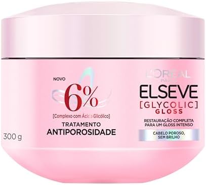 L'Oréal Paris Elseve Glycolic Gloss Máscara Capilar Antiporosidad...