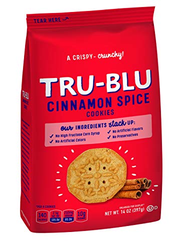 Tru Blu Cinnamon Spice Cookie | No artificial ingredients | No High Fructose Corn Syrup | Made in the USA | 14 Ounce Bag (Pack of 3)