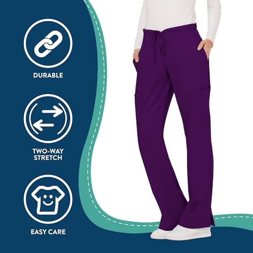 image for Cherokee WW Revolution Women's Mid Rise Straight Leg Pull-on Pant,D3Eg