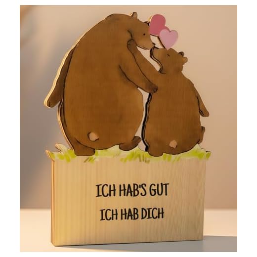 Generisch Valentinstag Holzkarte Geschenk für Ihn Sie, Ich Liebe Dich für Frauen Männer - Liebeskarte mit Umschlag, Jahrestag Geburtstag Hochzeitstag Liebes Geschenk für Ehefrau Ehemann