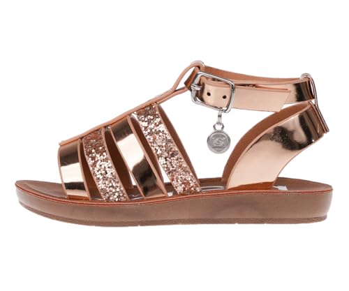 Image of bebe Girls' Sandals - Trendy Flat Designs with Rhinestones, Puffy Straps, Embossed Details and Charms for Toddlers /Little Kids /Big Kids