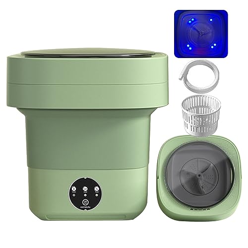 Portable Mini Washing Machine, Mini Washer 6L High Capacity with 3 Modes Deep Cleaning for Underwear, Baby Clothes, or Small Items, Foldable Washing Machine with Spin Dryer-Apartment, Dorm, Camping, RV Travel laundry