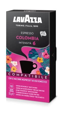 Image of Lavazza Espresso Colombia, 5.3X 10 Units Nespresso Compatible Coffee Capsules, Sachet, Pack of 1
