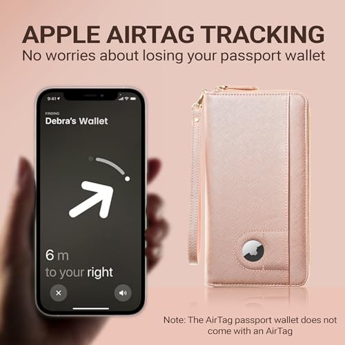 Image of Travel Document Organizer - RFID Passport Wallet Case Family Holder Id Wristlet