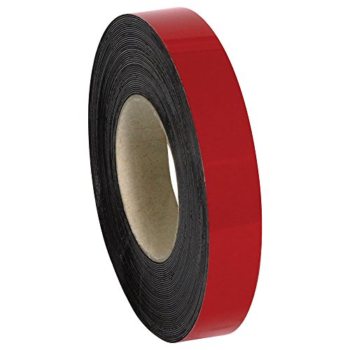 Cinta magnética roja Aviditi para etiquetar estanterías de almacén de forma flexible