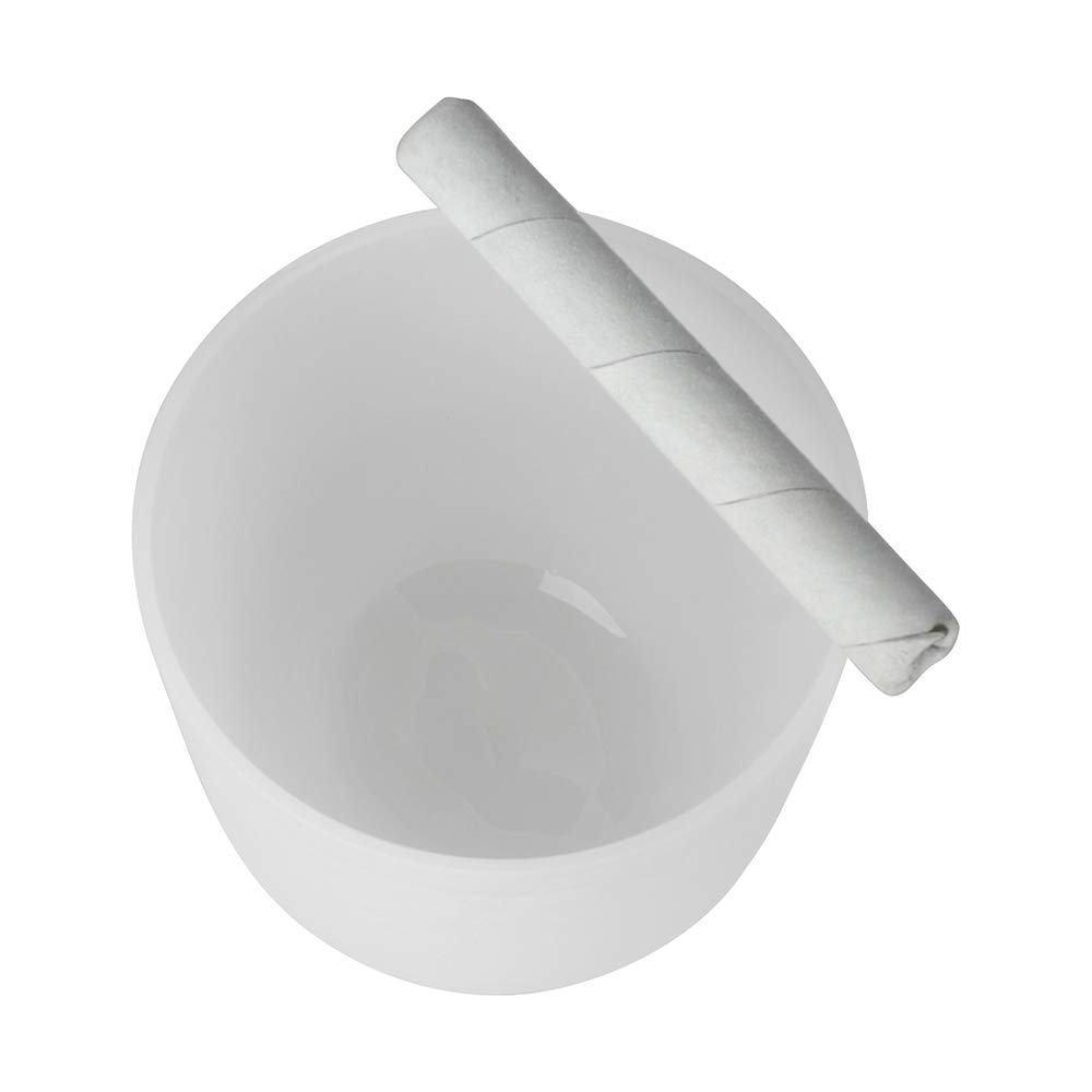 Campana tibetana in cristallo da 20,3 cm, nota B, con martello e O-ring in gomma, per fare musica, guarigione, meditazione, yoga, decorazione per casa e ufficio