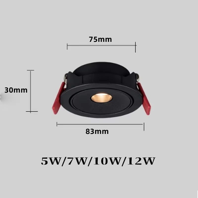 Foco downlight LED COB empotrable blanco de 7W regulable con luz neutra para techos y armarios 5