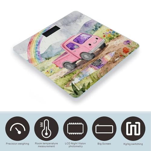 Balanza digital de baño con plataforma de vidrio templado miniatura 3