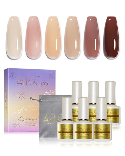 Kit de Esmalte en Gel All-in-One 6 Colores Nude Otoño miniatura 1