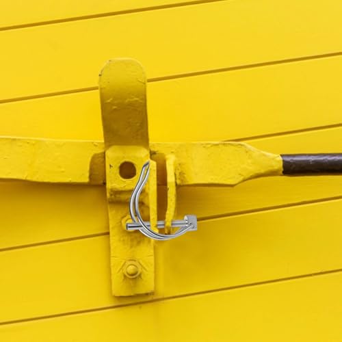 10 Stück Klappsplint in D-Form, 4.5mm x 40mm Rohrklappsplinte Klappsplinte, Stift Rohrklappsplint, Kohlenstoffstahl Sicherungsstift für Bauernhof Traktoren, Anhänger und Rasenmäher