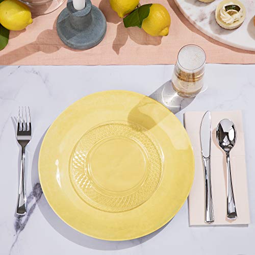 100 Clear Plastic Plates, 6.25 Inch Disposable Plates, Fancy Dessert Plates, Hard Round Party Plates, Elegant Appetizer Plates, Heavy Duty Wedding Plates, Small Cake Plates For Weddings And Holidays #TOP3
