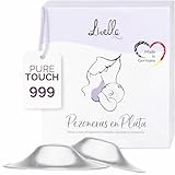 Livella | Pezoneras de Plata para Lactancia - Talla Única - Made in Germany - Para pezones sensibles - Mantiene el entorno húmedo en la piel - Copas protectoras para la lactancia materna y el posparto