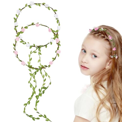 2 Pezzi Corona di Fiori Fascia da Donna, Ghirlanda...