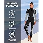 Jsnorklet Womens Wetsuit, 3mm Back Zip Full Wetsuit for Diving Swimming - Image 3