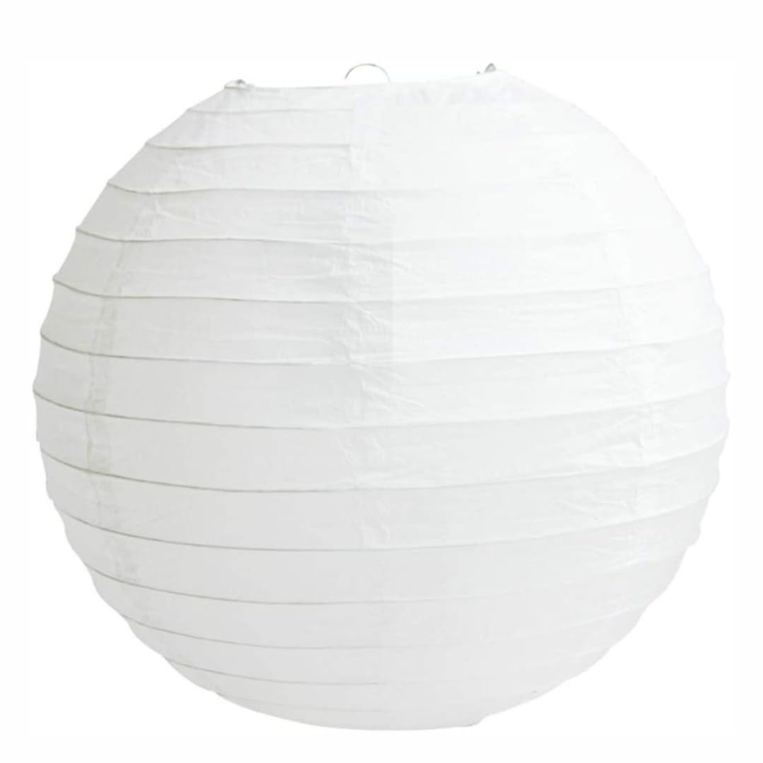 Wanna Party Paper Lanterns White, Hanging Paper Lantern for Diwali Christmas Indoor Outdoor Home Decor, Hanging Paper Ball Decoration for Marriage Baby Shower Birthday Decor, Pack of 1-image-29