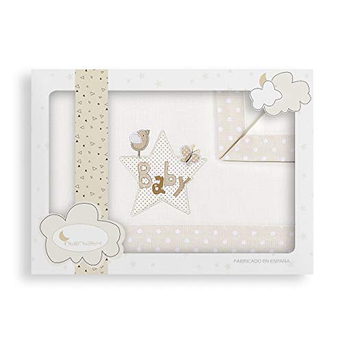 Draps berceau bébé beige