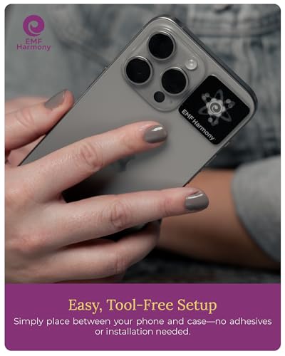 Image of EMF Harmony Harmonizer Plus Phone Sticker - 1.2 inch Stainless Steel Adhesive Disc for Phones & Devices, Reusable Accessory for Daily Peace of Mind in The Modern Age