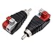 Hakiang 2-Pack Speaker Phono RCA Male to 2 Screw Terminal Female Strip Audio Video Spring Press Type Balum Connector Adapter (RCA M/AV F)