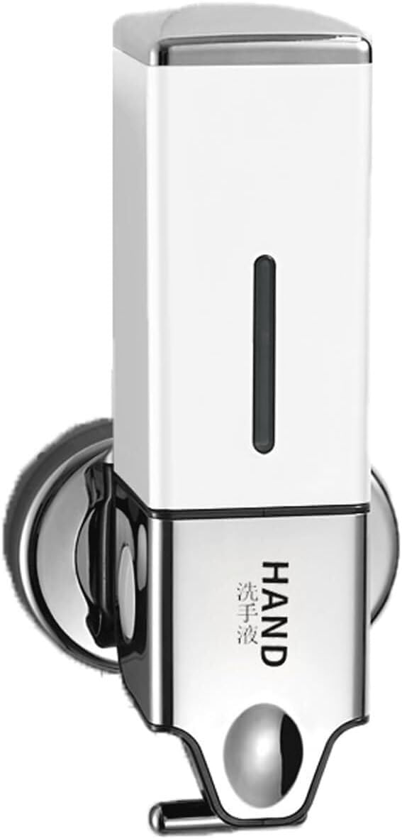 Soap bottle， Soap shower dispenser wall-mounted 500ml is suitable for bathroom(White-1)