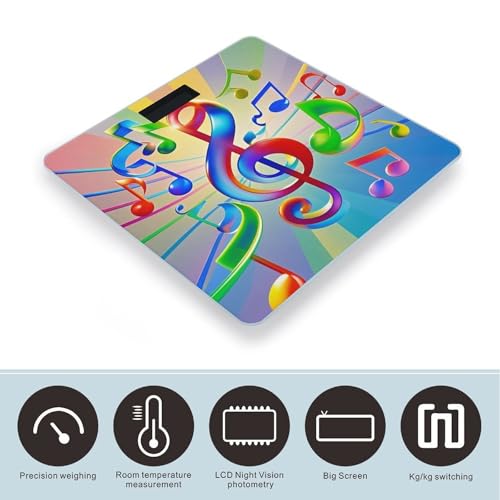 Báscula Digital de Baño Colorida con Plataforma Amplia y Precisa miniatura 3