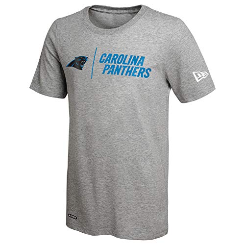 New Era NFL Mens Gametime Dri-Tek Grey Short Sleeve T-Shirt Carolina Panthers Large