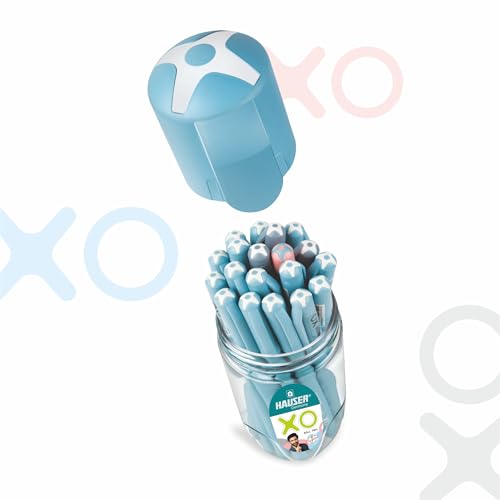 Hauser XO Ball Pen Set, 20 Pens in Storage Jar, Blue Black Red - Image 6