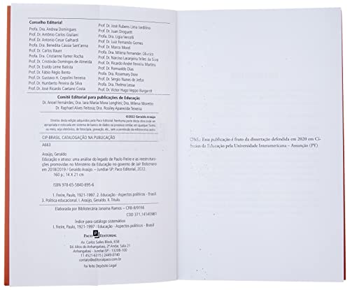 Educação x Atraso: uma Análise do Legado de Paulo Freire e as Reestruturações Promovidas no Ministér