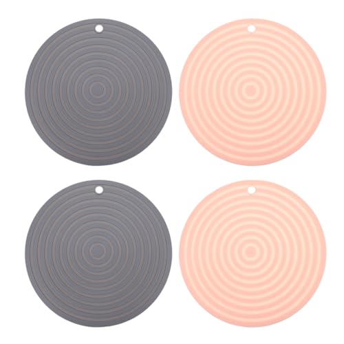 ERINGOGO 4pcs Silicone Pet Food Mat Slip Easy to Portable Feeding Cushions for Home Travel