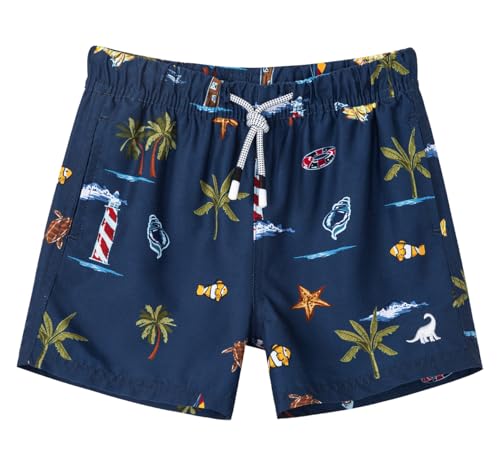 Image of SURF CUZ Surfcuz Little Boys Swim Trunks UPF 50+ Toddler Beach Shorts Swimsuit Kids Quick Dry Swimwear