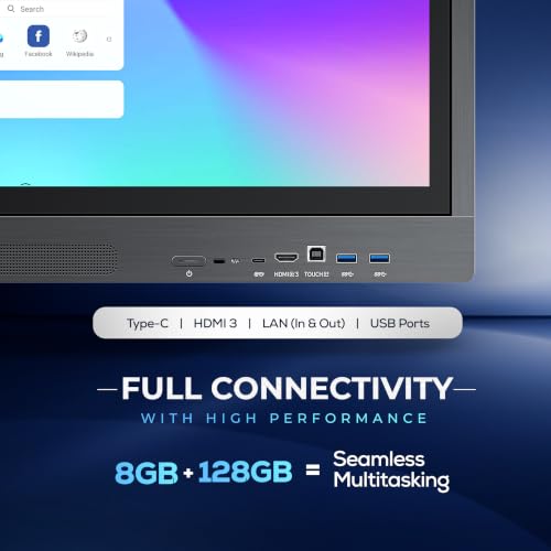 Image of AIWaft Turbo Tab AI Interactive Flat Panel 75 Inch | 4K UHD Display | Android 16 | Google EDLA Certified | Octa-Core | 50-Point Touch | Interactive Smart Board for School & Office