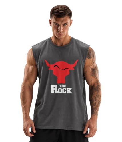 Image of SHODOX Men's 100% Cotton Tank Top | Round Neck Sleeveless Gym Vest | Loose Fit Casual Sportswear T-Shirt | Breathable & Lightweight Fitness Wear for Workout & Active Wear