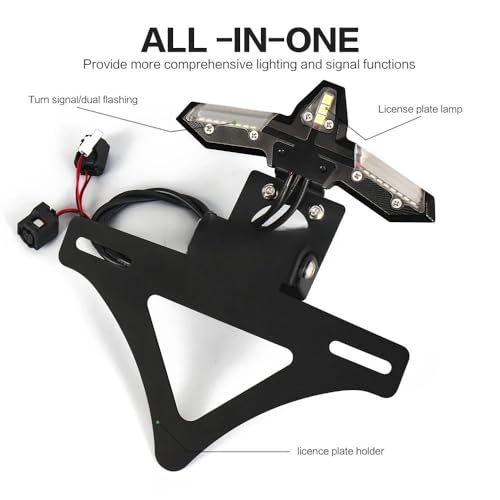 Clignotant arrière moto et support de plaque LED pour YZF R6 2015-2025 - 7