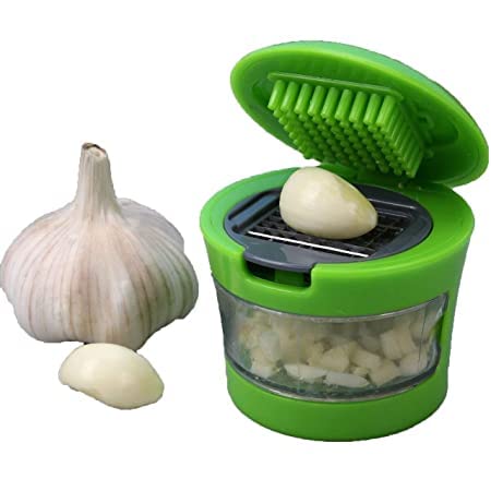 VENOZO Ginger Garlic Crusher I Stainless Steel Blades, Multipurpose Easy Use I Crushers for Chilli, Ginger, Dry Fruits I Mini Press Chopper I Peeler I Slicer I Cutter for Kitchen I Assorted Colour-image-20