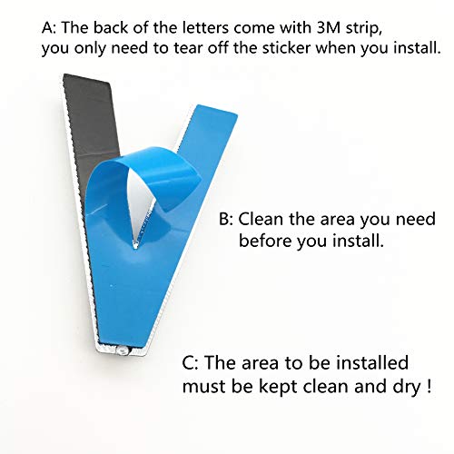 image for Hopewan Self Adhesive Door Letters X Y Z, 2