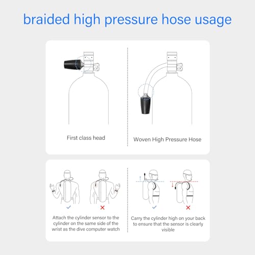 Mangueira de Mergulho de Alta Pressão Mangueira Reguladora de Mergulho Flexível Profissional para Me