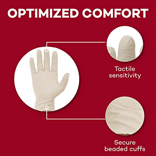 Dealmed Medical Exam Gloves – 100 Count, Cream Color, Large Latex Exam Gloves, Disposable, Professional Grade Latex Gloves, Multi-Purpose Use Medical Gloves For A First Aid Kit And Medical Facilities #TOP3