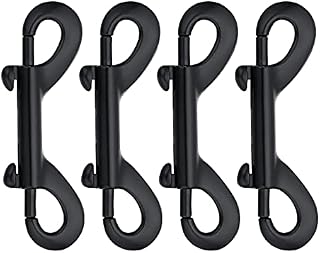 OWAYOTO Double Ended Bolt Snaps Hook Black Trigger Clips Chain Metal Clips Key Holder 4pcs