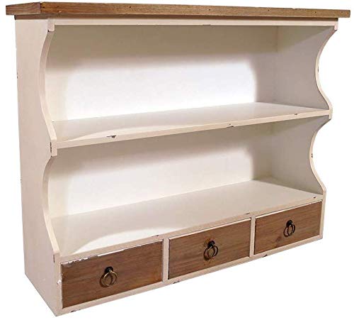 Landhaus Vintage Look Möbel weiß Regal Wandregal Schweberegal Möbel...