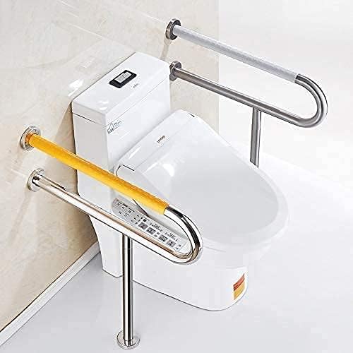 Grab Bars Toilet Rail Bathroom Support Handicap Rails Grab Bars Railing Guard Frame Shower Assist Aid Handrails Stainless Steel Medical Accessories Safety Hand-White(Natural)