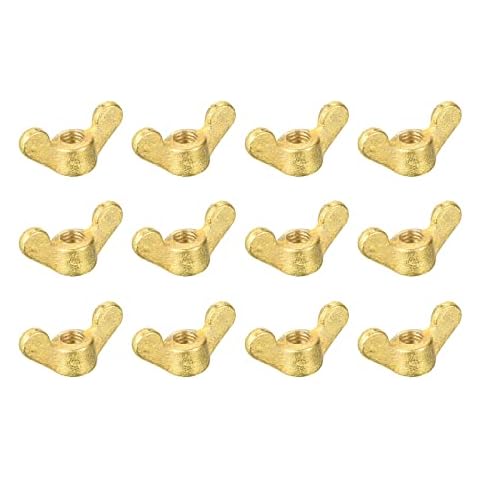 sourcing map M6 Brass Wing Nuts Set Cover