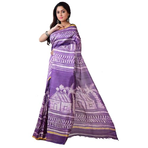 3stones pure silk saree in pure silk – image 3