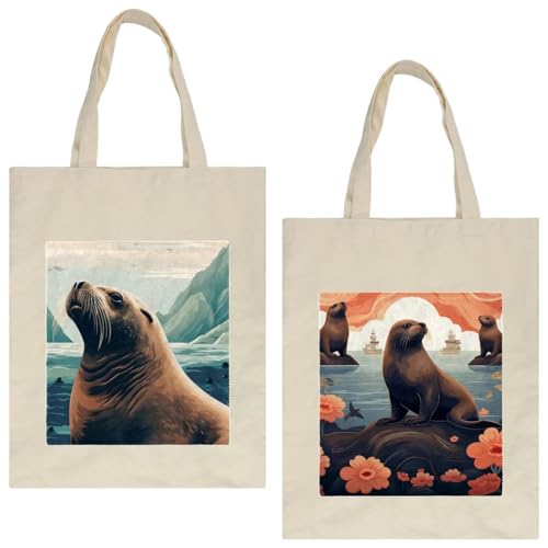 HOHODIY Sea Lion Tote Bag for Women
