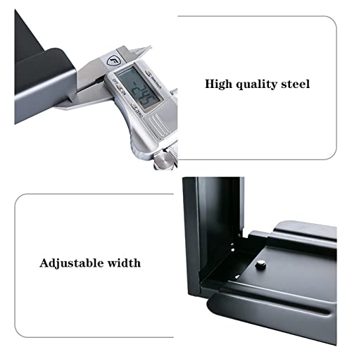 Soporte para torre de computadora bajo escritorio o montaje en pared, ajustable, de acero, para CPU, ancho ajustable de 5,7 a 9,6 pulgadas y altura de 11,8 a 19,7 pulgadas (blanco) miniatura 4